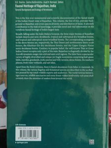 Faunal Heritage Of Rajasthan-Life Science