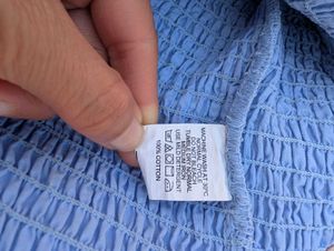 Light Blue Smocked Ruffle Top