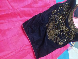 Pink Silk Lehnga With Side Ziper Blouse