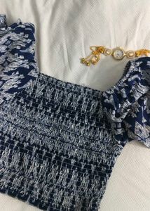 Stylish Smocked crop top