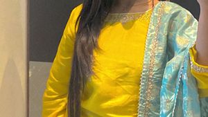 Yellow Embroidered Kurta plazo &amp;duppta