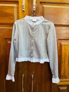 Chic Gray Cropped Cardigan