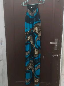 Patterned Sleeveless Jumpsuit