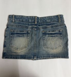 Y2k Denim Micro Mini Skirt