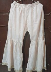 Cream Sharara Pants