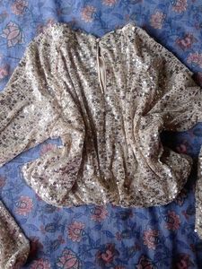 Sequin glitter glam Crop Top