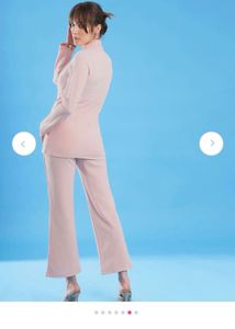 Stylish Pink Blazer &amp; Trouser Set