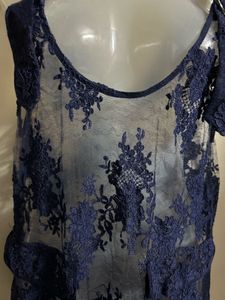 Sheer Lace Overlay Dress