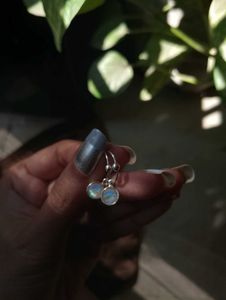 925 Silver Moonstone Drop hoops✨