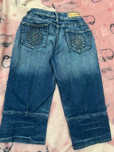 y2k Blue Denim Capris