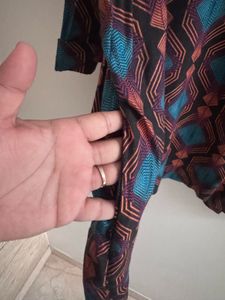 Rareism - Geometric Print Camp Shirt