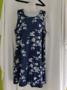 Emery rose(shein) Navy Floral Sleeveless Dress