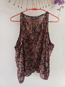 Floral off shoulder Print Tank Top
