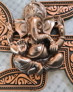 Glorious Ganesha on a Swastik - Wall hanging