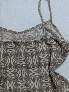 Vintage Y2K Brown Patterned Cami Top