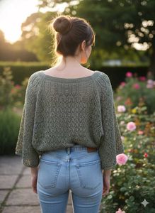 Olive Green Knit Top