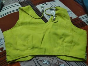 Embroidered Green Blouse and palzoo with sharg