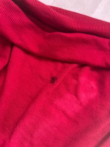 Stylish Red off shoulder Long Sleeve Top