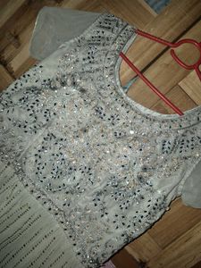 Embroidered Grey sharara