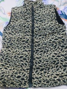 Leaf Patterned Padded Jacket