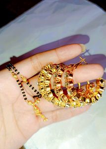 Pack Of 2 Earring + 1 Mangalsutra..♥️