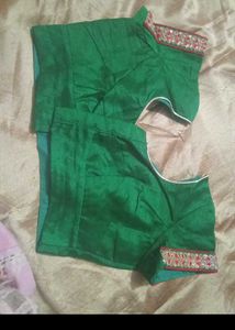 Embroidered Silk Saree with Blouse