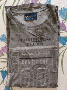 Men Gray Full Sleeve Tshirt