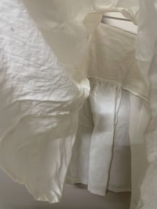 White Linen Peplum Top