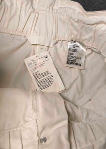 H&amp;M White Paperbag Waist Shorts