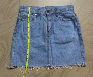 Light Wash Denim Mini Skirt