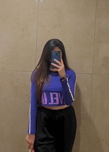 Purple crop top🎀🎀