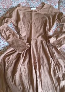 Cute Cottage Girl Core🎀 Brown Dress