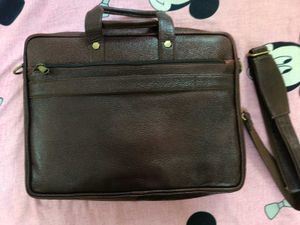 Brown Original Leather Briefcase (Office Bag)