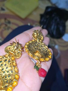 VINTAGE HANDMADE ANTIQUE earrings