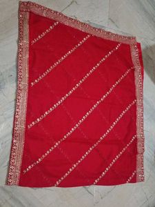 Red Embroidered Anarkali Suit