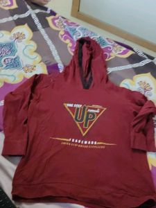 Maroon Graphic Print Hoodie