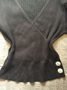 Black Wrap Top