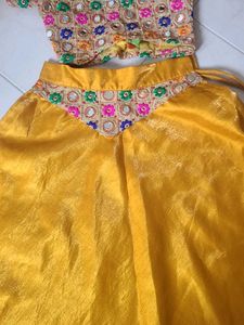 Vibrant Yellow Lehenga Choli Set