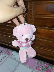 Cute Pink Teddy Bear Keychain 🎀🧸