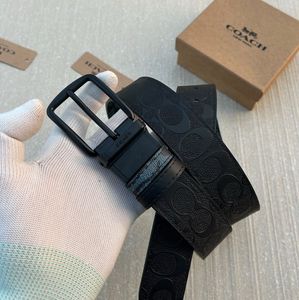 Coach Black Monogram Belt