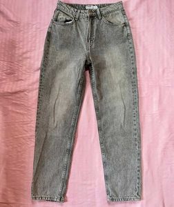 Grey Washed Denim Jeans