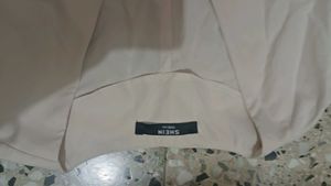 Unused Elegant White Button-Down Pleated Dress