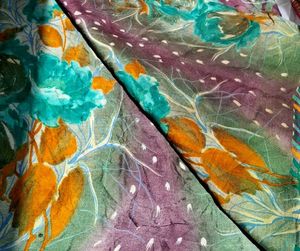 Vibrant Floral Print Saree
