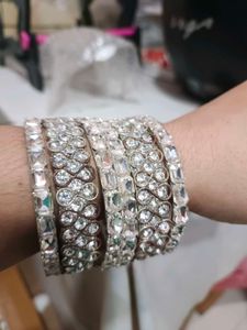 Sparkling Crystal Bangle Set