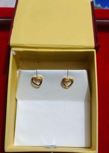 Heart Shaped Gold Earrings 18 carat