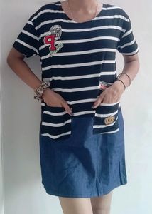 Everyday casual Tshirt dress with patches 😍