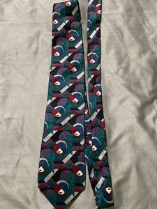Vibrant Geometric Patterned Tie