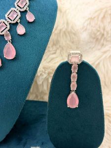 ⚡️Premium Pink Monalisa AD Necklace Set⚡️