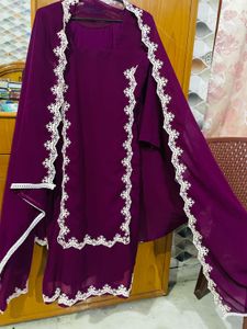 punjabi Purple Kurta Set , duppata , pathni salwar