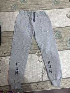 Men's Grey Joggers with Side Stripes